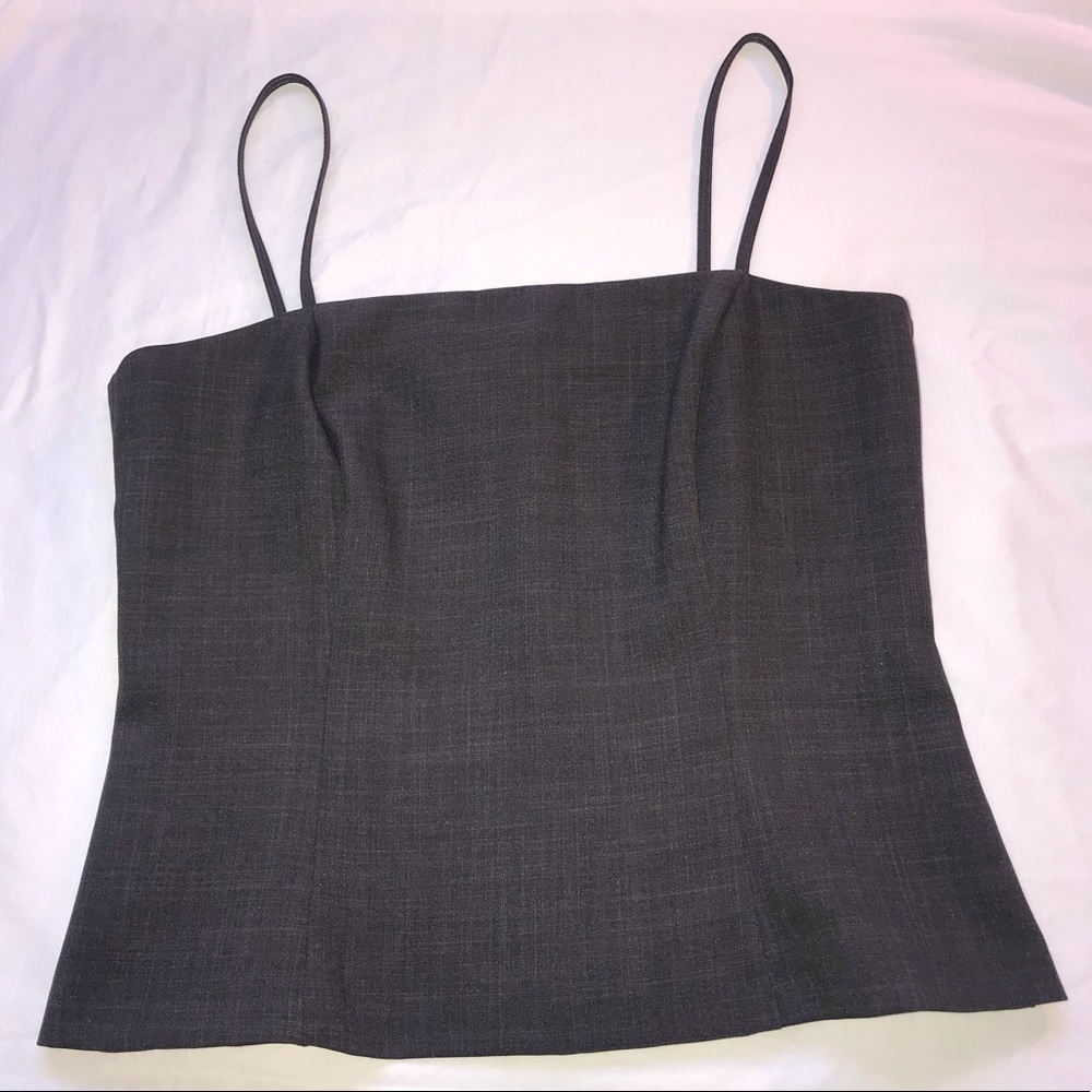 Gray spaghetti strap tank